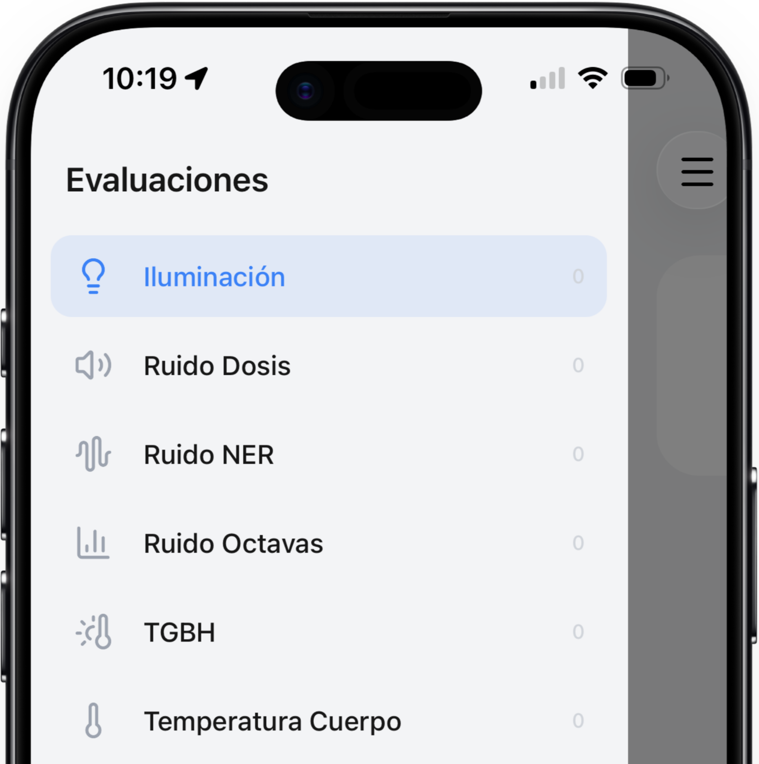 Evaluación de iluminación